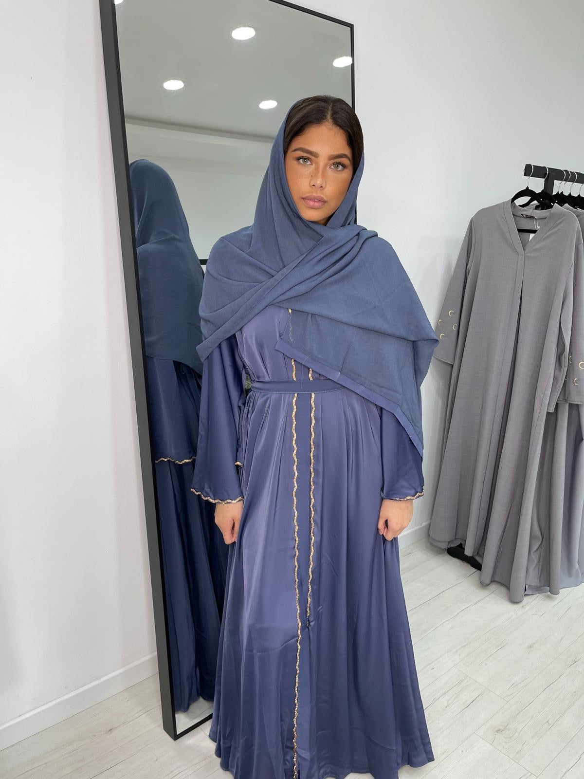 Abaya bleu marine